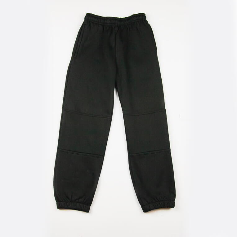 Black Fleece Track Pants – Double Knee Cuffed – Workin' Gear Schools